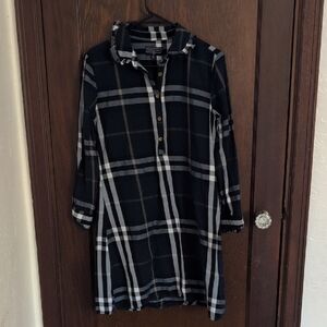 Duffield Lane Plaid Shirt Dress Size Medium